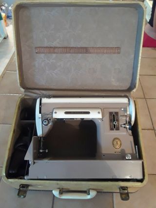 VINTAGE SINGER MODEL 301A SEWING MACHINE w/CASE - And 2
