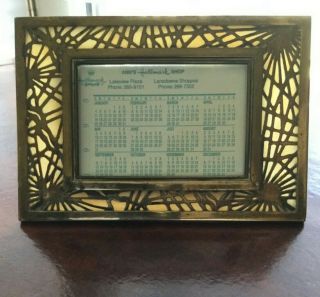 Tiffany Studios Bronze Calendar Frame Pine Needle Pattern