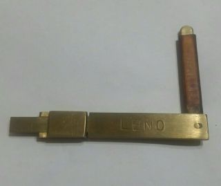 Vintage Dobro Leno Resophonic Capo Brass W/ Rubber Sleeve