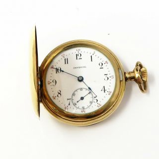Nyjewel Antique Gold Filled Imperial Pocket Watch Runs
