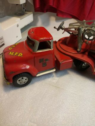 VINTAGE 1955 Tonka Ladder Fire Truck for a 64 Year Old Toy. 2
