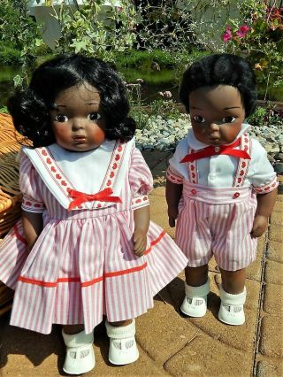 Rare Vintage Terri Lee African American Twin Set Signed