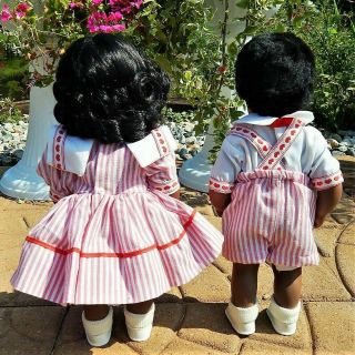 RARE Vintage Terri Lee African American Twin Set Signed 2