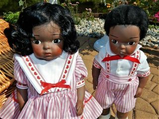 RARE Vintage Terri Lee African American Twin Set Signed 4