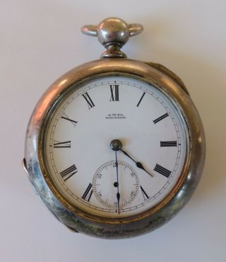 Vintage Antique Pocket Watch A.  W.  Co Waltham For Repair Or Parts Lqqk