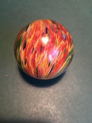 Rare,  Handmade,  large,  Red,  Yellow & Green,  End of Day,  Cloud,  2” Marble 2