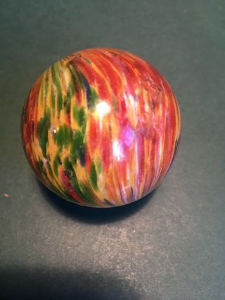Rare,  Handmade,  large,  Red,  Yellow & Green,  End of Day,  Cloud,  2” Marble 4