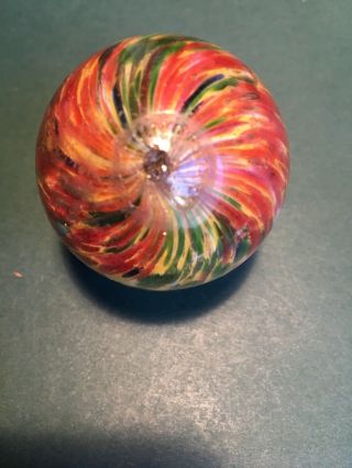 Rare,  Handmade,  large,  Red,  Yellow & Green,  End of Day,  Cloud,  2” Marble 5