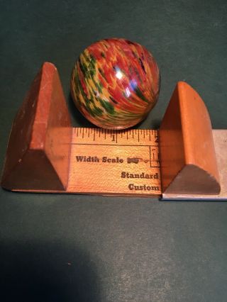Rare,  Handmade,  large,  Red,  Yellow & Green,  End of Day,  Cloud,  2” Marble 7