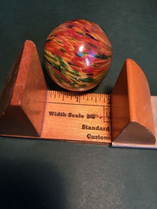 Rare,  Handmade,  large,  Red,  Yellow & Green,  End of Day,  Cloud,  2” Marble 8