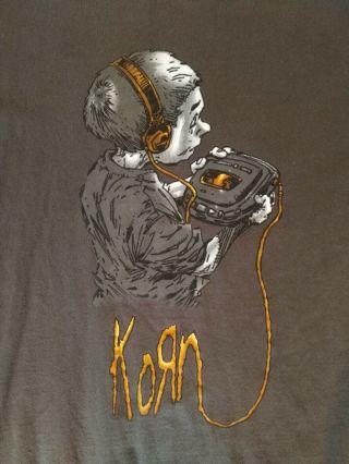 Vintage Giant Korn Follow The Leader Tee T - Shirt Size Xl Tour Concert Rock 1998