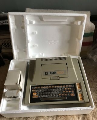 Vtg Atari 400 Home Computer Game System W/ Power Supply & Box