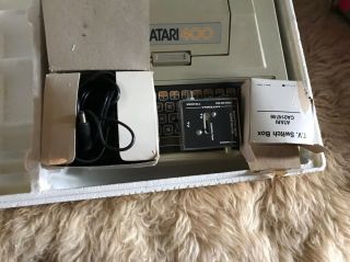 Vtg Atari 400 Home Computer Game System w/ Power Supply & Box 6