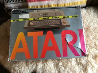 Vtg Atari 400 Home Computer Game System w/ Power Supply & Box 8