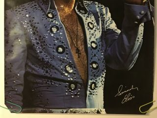 Vintage Poster Sincerely Elvis Presley Photo Blue Suit 70s Pin - up Music 3