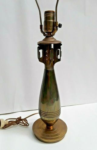 Antique Vintage Wwii Era Trench Art Missile Artillery Bomb Ordinance Lamp