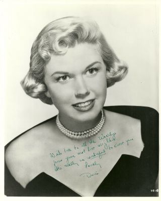 Doris Day Autograph Signed 8x10 Vtg Photo Very Rare Dedication 50s