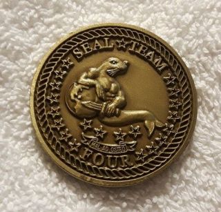 AUTHENTIC US NAVY SEAL TEAM FOUR MAL AD OSTEO OLD AND RARE CHALLENGE COIN 2