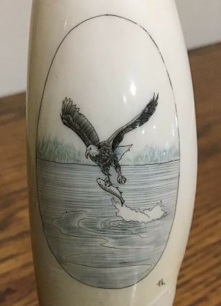 Scrimshaw Faux Resin Carved Sperm Whale Tooth