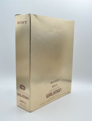 Vintage Sony Walkman WM - 5.  Headphones,  case,  and packaging.  great. 12