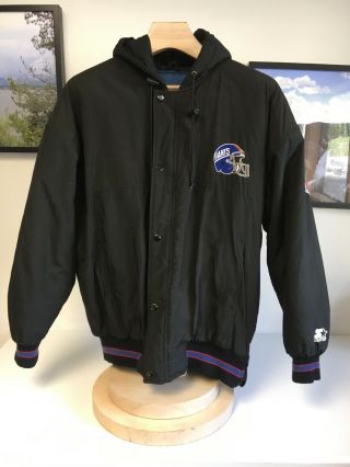 Vintage Starter Jacket York Giants Black Coat Men’s Large