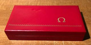 Vintage Omega Seamaster Red Leather Watch Box