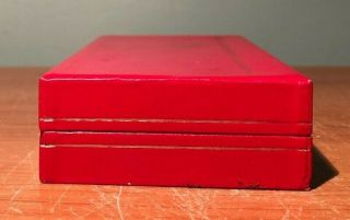 VINTAGE OMEGA SEAMASTER RED LEATHER WATCH BOX 2