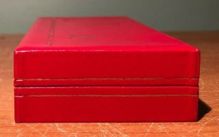 VINTAGE OMEGA SEAMASTER RED LEATHER WATCH BOX 4