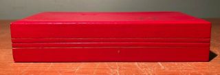 VINTAGE OMEGA SEAMASTER RED LEATHER WATCH BOX 5