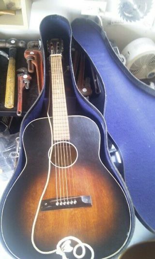 Vintage B&s Master Acoustic Guitar And Case,  Circa 1950 