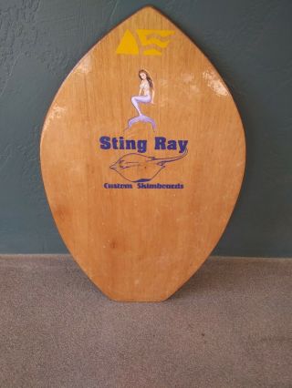 Stingray Custom Vintage Wooden Skimboard
