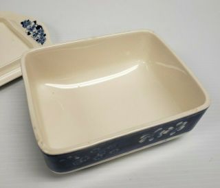 VERY RARE Antique SPODE ' S TOWER Blue 2 - piece SQUARE COVERED BUTTER DISH Copeland 5