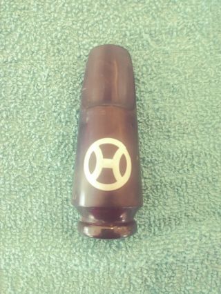 Vintage Henton C Melody Hybrid Sax Mouthpiece - Hard Rubber With Metal Table