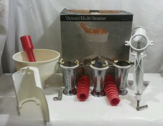Vintage Victorio Strainer Sauce & Canning Food Multi Strainer Tool Vitantonio