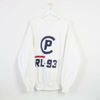 Vintage White Ralph Lauren Us Polo 93 Sweatshirt Jumper Big Logo | Xxl (28)