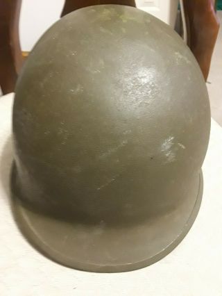 Vintage Rare Metal Wwii Era Us Army M1 Helmet W/liner Ww2 Great Deal See Picture