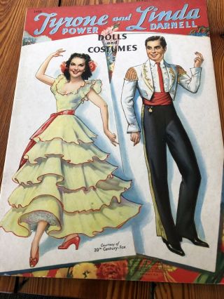 Vintage Tyrone Power & Linda Darnell Dolls & Costumes - 1944 - paper Dolls - nr 2