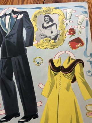 Vintage Tyrone Power & Linda Darnell Dolls & Costumes - 1944 - paper Dolls - nr 5