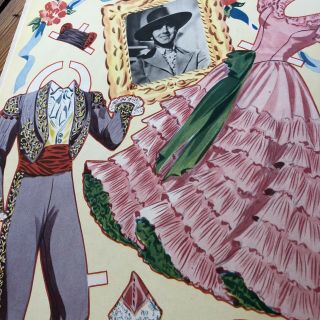 Vintage Tyrone Power & Linda Darnell Dolls & Costumes - 1944 - paper Dolls - nr 7