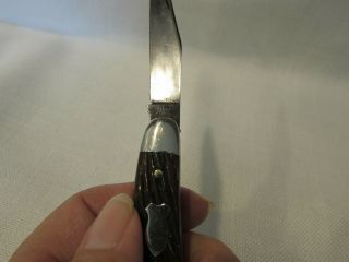 Vintage Schrade Walden 861 Stockman 3 Blade Folding Pocket Knife NY USA 5