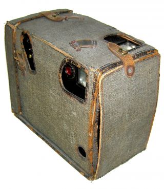 Vintage C.  1905 Hutting Germany MONOPOL ' Satchel ' Style Box Detective Camera 2
