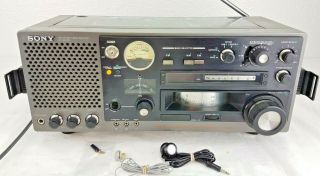 Vtg Sony Icf - 6800w Fm/am Mw/sw Shortwave Multi - Band Receiver Radio