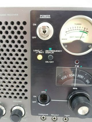 Vtg SONY ICF - 6800W FM/AM MW/SW Shortwave Multi - Band Receiver Radio 4