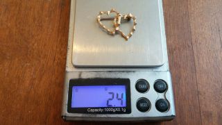 Vintage 14K Solid Gold Interlinked Hearts Brooch Pin Florentine 2.  4g BIN OBO FS 3