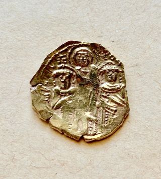 Gold Hyperpyron Of Andronicus Ii Palaeologus & Michael Ix (1282 - 1328).  Coin