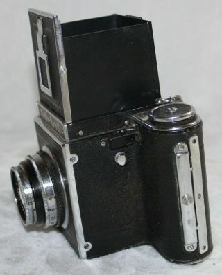 Vintage REFLEX - KORELLE SLR Camera With Radionar 2.  9 75mm 7.  5cm Lens CASE 3