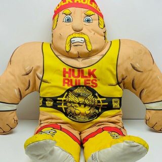 Hulk Hogan Rules Wrestling Buddies Buddy Plush Tonka Vtg Stuffed Animal Wwe Wwf