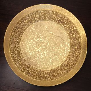 Signed Tiffany Studios York Antique Gilt Gold Dore Bronze Dish / Plate 1672