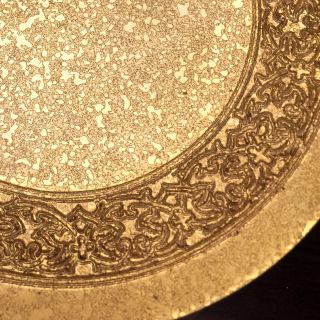 SIGNED Tiffany Studios York ANTIQUE Gilt Gold Dore Bronze Dish / Plate 1672 2