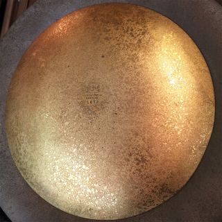 SIGNED Tiffany Studios York ANTIQUE Gilt Gold Dore Bronze Dish / Plate 1672 3